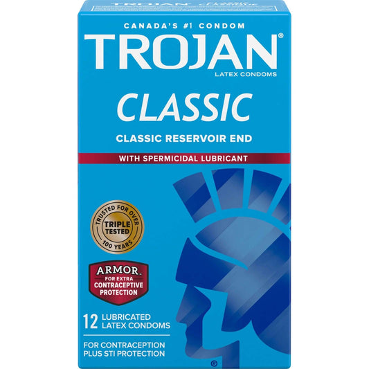 Préservatifs Trojan Classic avec lubrifiant spermicide