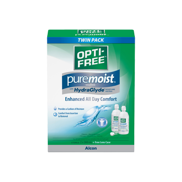 Solution pour lentilles de contact Opti-Free Puremoist - Paquet de 2