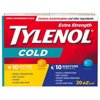 Tylenol Extra Fort Rhume Jour &amp; Nuit 20 comprimés