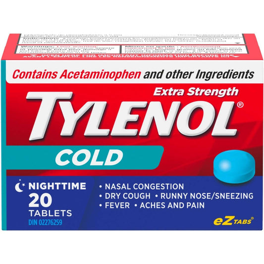 Tylenol Extra Fort Rhume Nuit 20 comprimés