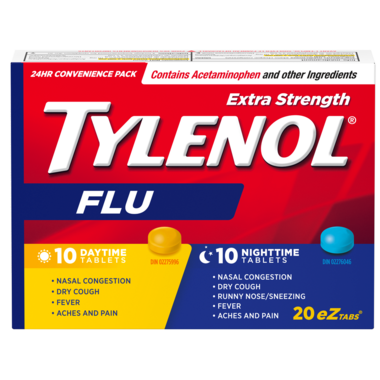 Tylenol Extra Fort Grippe Jour &amp; Nuit 20 comprimés