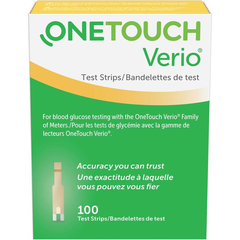 Bandelettes de test One Touch Verio 100 bandelettes