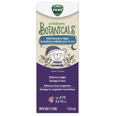 Vicks Children's Botanicals, sirop contre la toux multi-symptômes pour enfants, nuit, saveur de baies