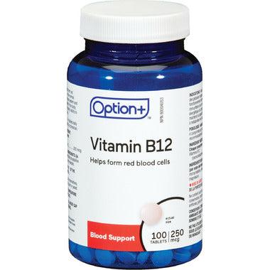 Option+ Vitamine B12 250mcg 100 comprimés