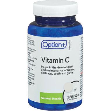 Option+ Vitamin C 500mg 120 tablets