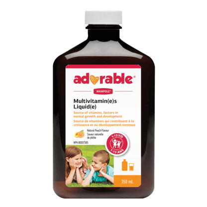 Wampole Adorable Kids Multivitamins Liquid, 350ml, Peach Flavour