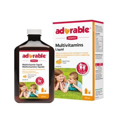 Wampole Adorable Kids Multivitamins Liquid, 350ml, Peach Flavour