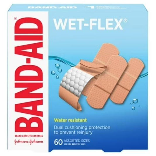 ضمادات Band-Aid Wet-Flex 60 ضمادة متنوعة الأحجام